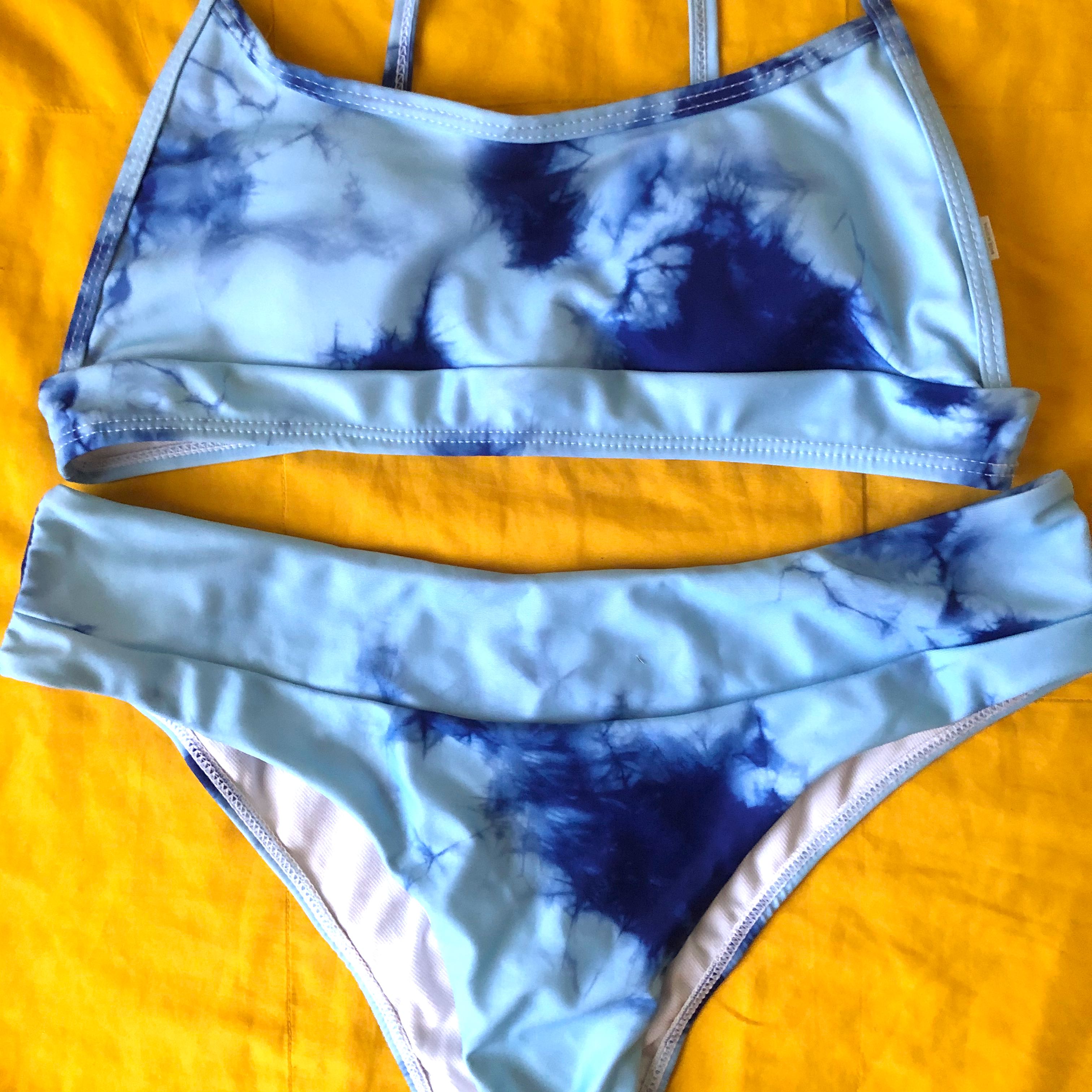 Tie Dye Blue Bikini Shein Inspired Women S Fashion Tops Sleeveless