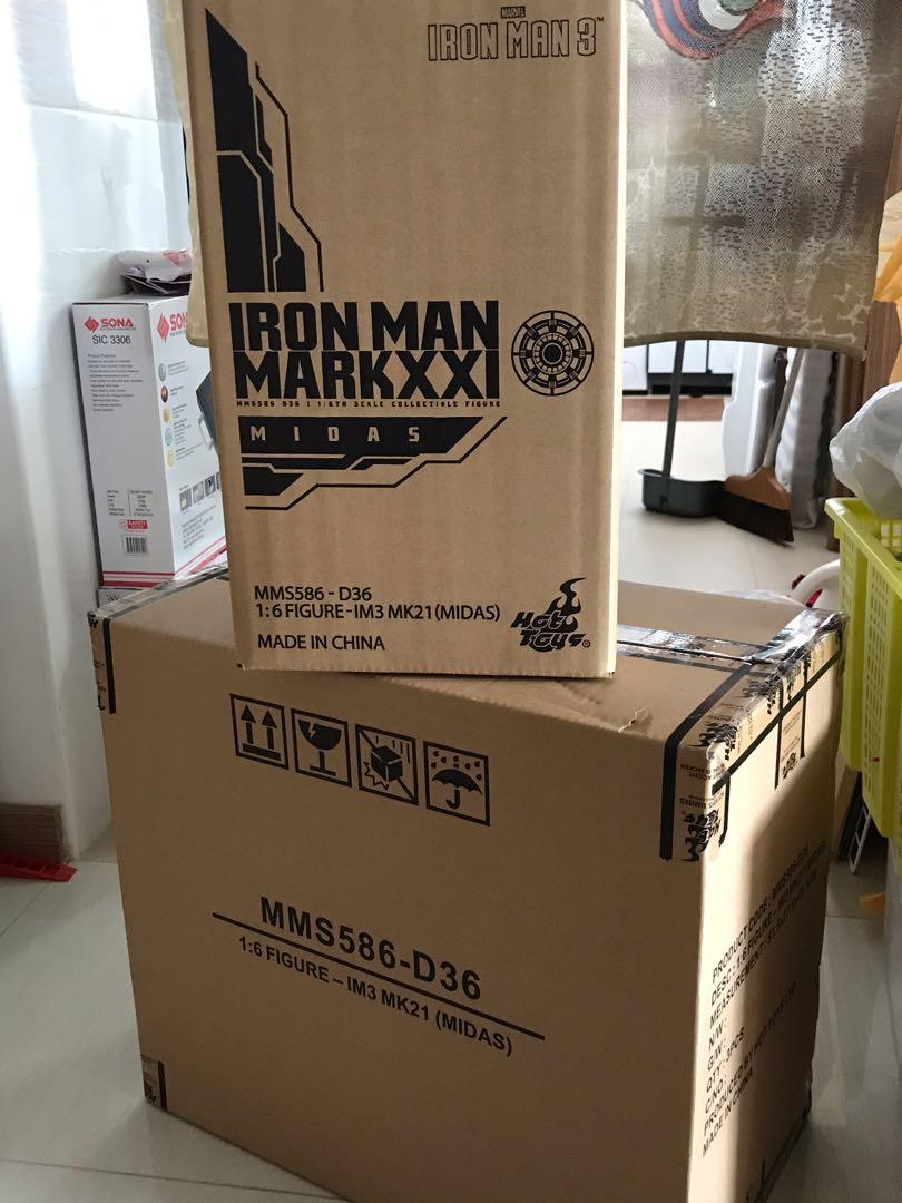 Hot Toys MMS586 D36 Iron Man 3 Mk 21 Mark XXI MIDAS Executive 1 6 Scale Action Figure Hobbies