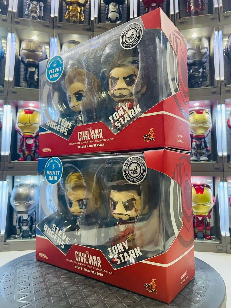 MARVEL CAPTAIN AMERICA CIVIL WAR AUTHENTIC HOT TOYS TONY STARK IRON MAN MK AND STEVE ROGERS