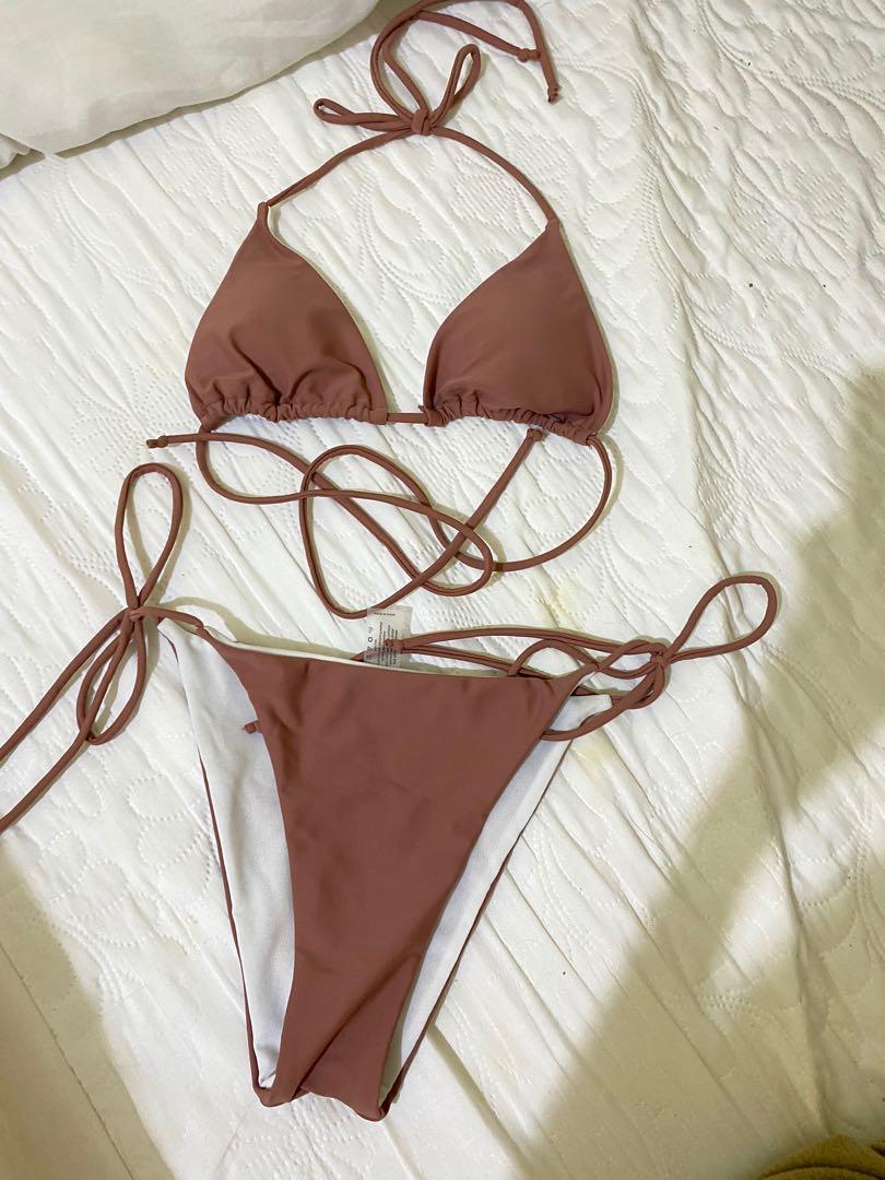 Triangle Two Piece String Bikini Women S Fashion Swimwear Bikinis Swimsuits On Carousell