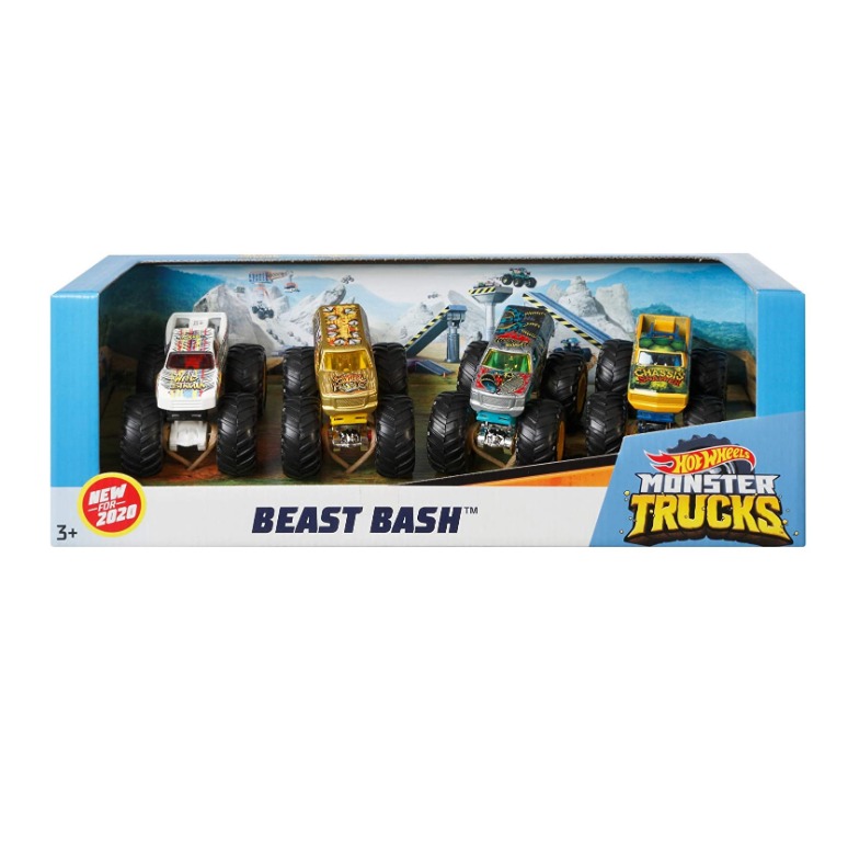 Hot Wheels Beast Bash Monster Trucks Scale Pack Hobbies Toys Toys Games On Carousell