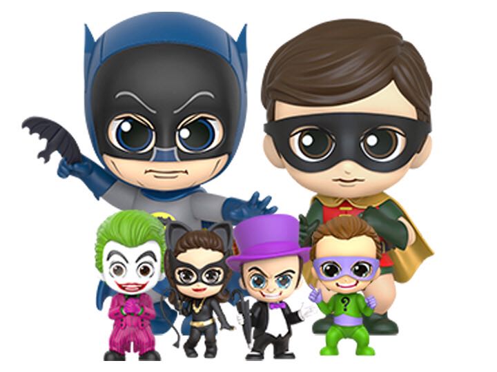 Hot Toys Batman Classic Tv Series Cosbaby Batman Robin With Villains Hobbies Toys Toys