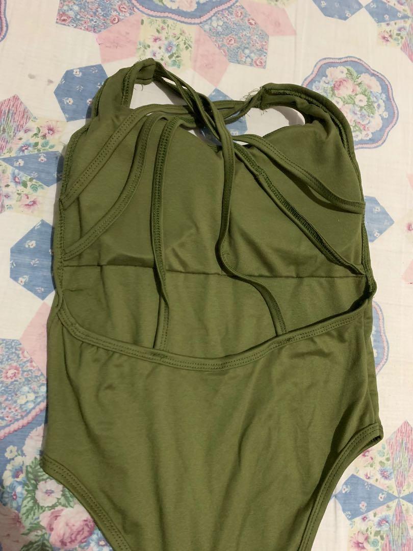 Army Green One Piece Bikini Women S Fashion Swimwear Bikinis