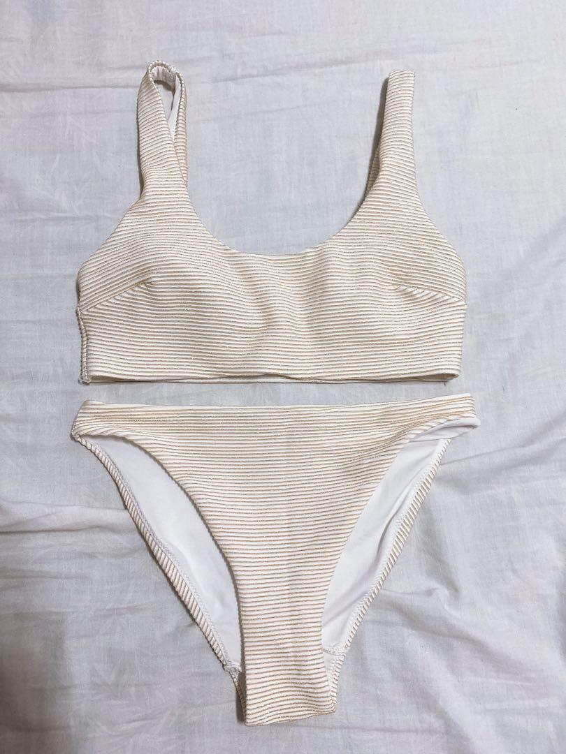 H M Gold And White Bikini Maja And Nadine Women S Fashion Dresses