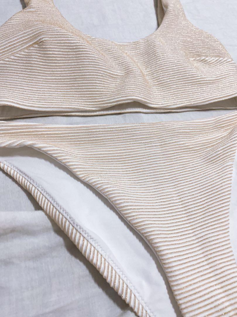 H M Gold And White Bikini Maja And Nadine Women S Fashion Dresses
