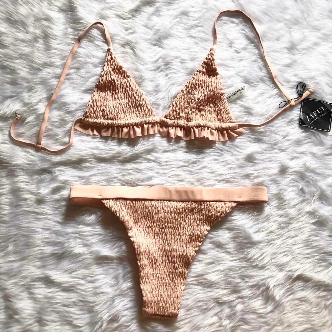 Zaful Set Nude Bikini Women S Fashion Swimwear Bikinis Swimsuits