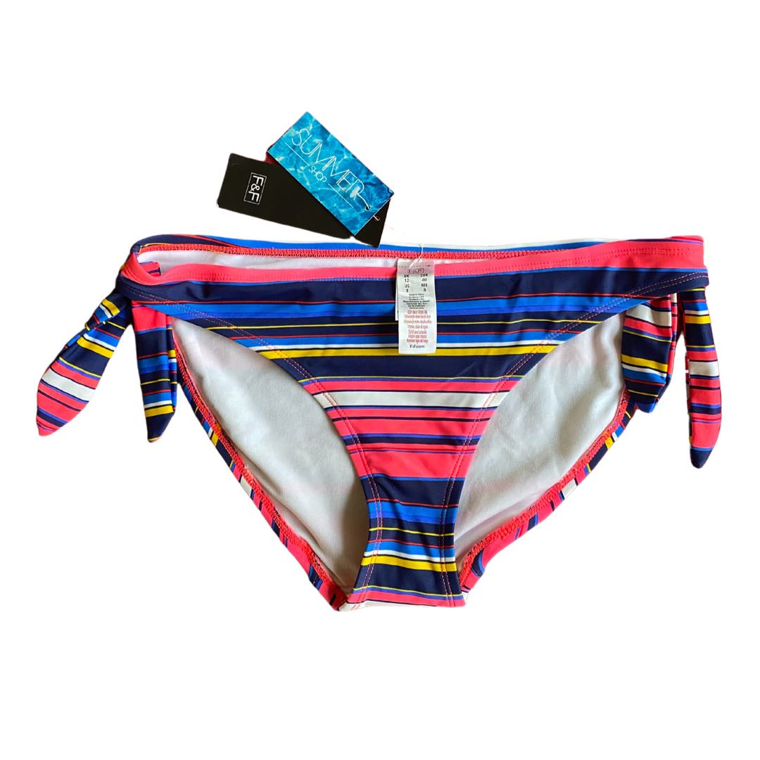F F Bikini Bottom Stripes Women S Fashion Swimwear Bikinis