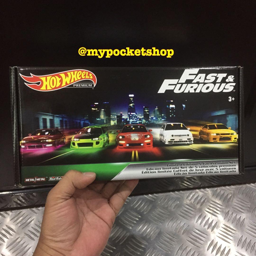 Hot Wheels FAST FURIOUS CAR PREMIUM SET W Limited Edition Box Hotwheels Premium Fast