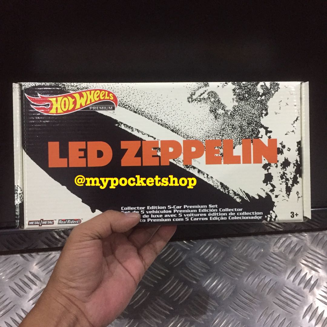 Hot Wheels LED ZEPPELIN CAR PREMIUM SET W Collectors Box Hotwheels Premium Pop Culture