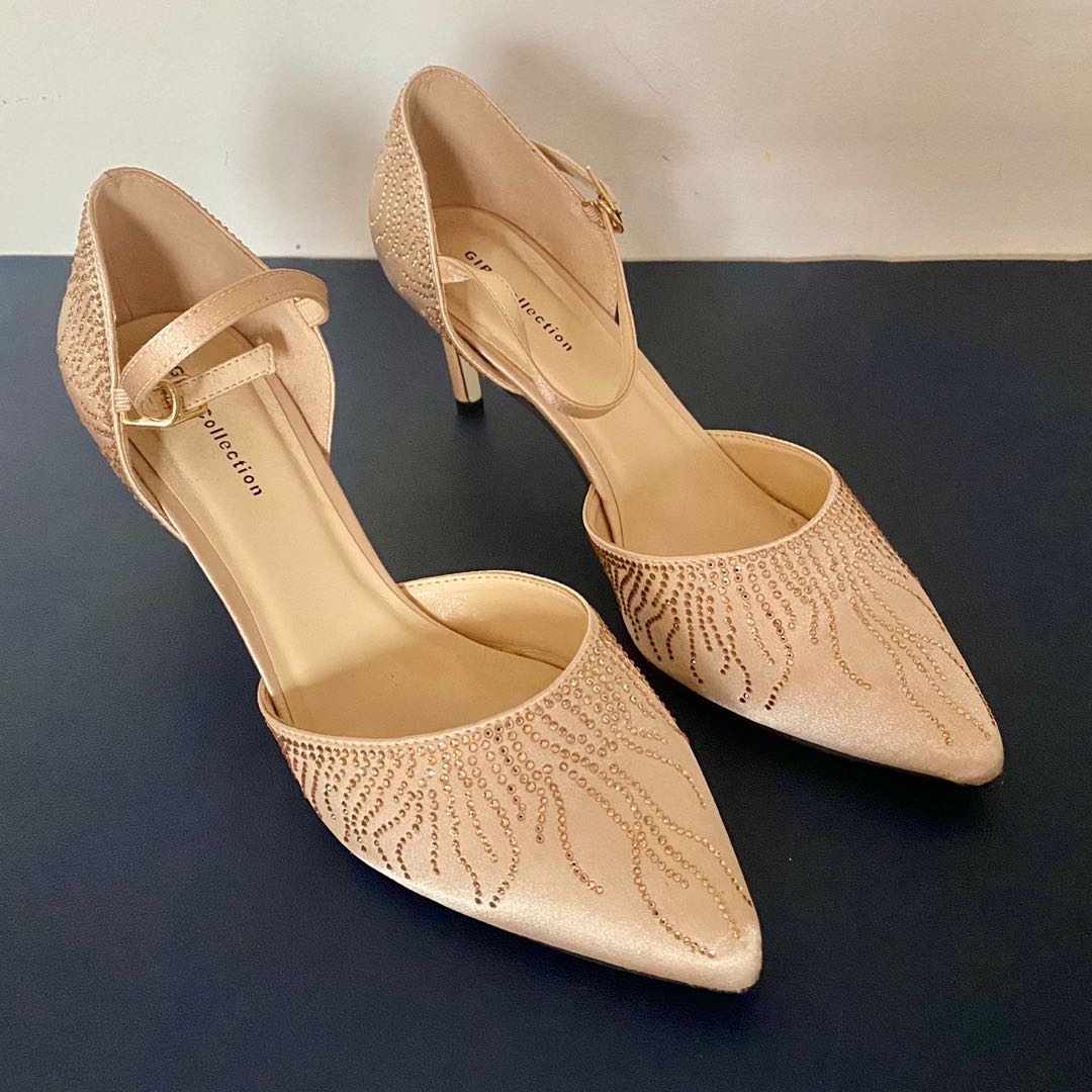 Studded Classy Nude Gibi Heels Women S Fashion Footwear Heels On
