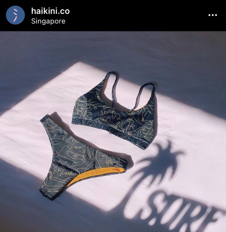 Haikini Las Chicas De Isla Bikini Top Women S Fashion Tops Sleeveless On Carousell