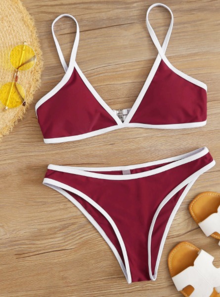Contrast Binding Bikini Women S Fashion Swimwear Bikinis Swimsuits
