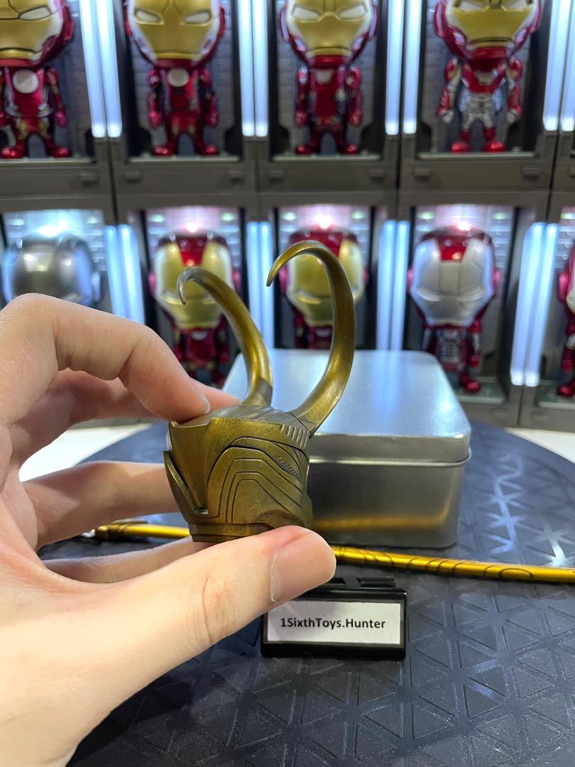 Marvel The Avengers Hot Toys Scale Mms Loki Helmet Long Scepter Set Hobbies Toys