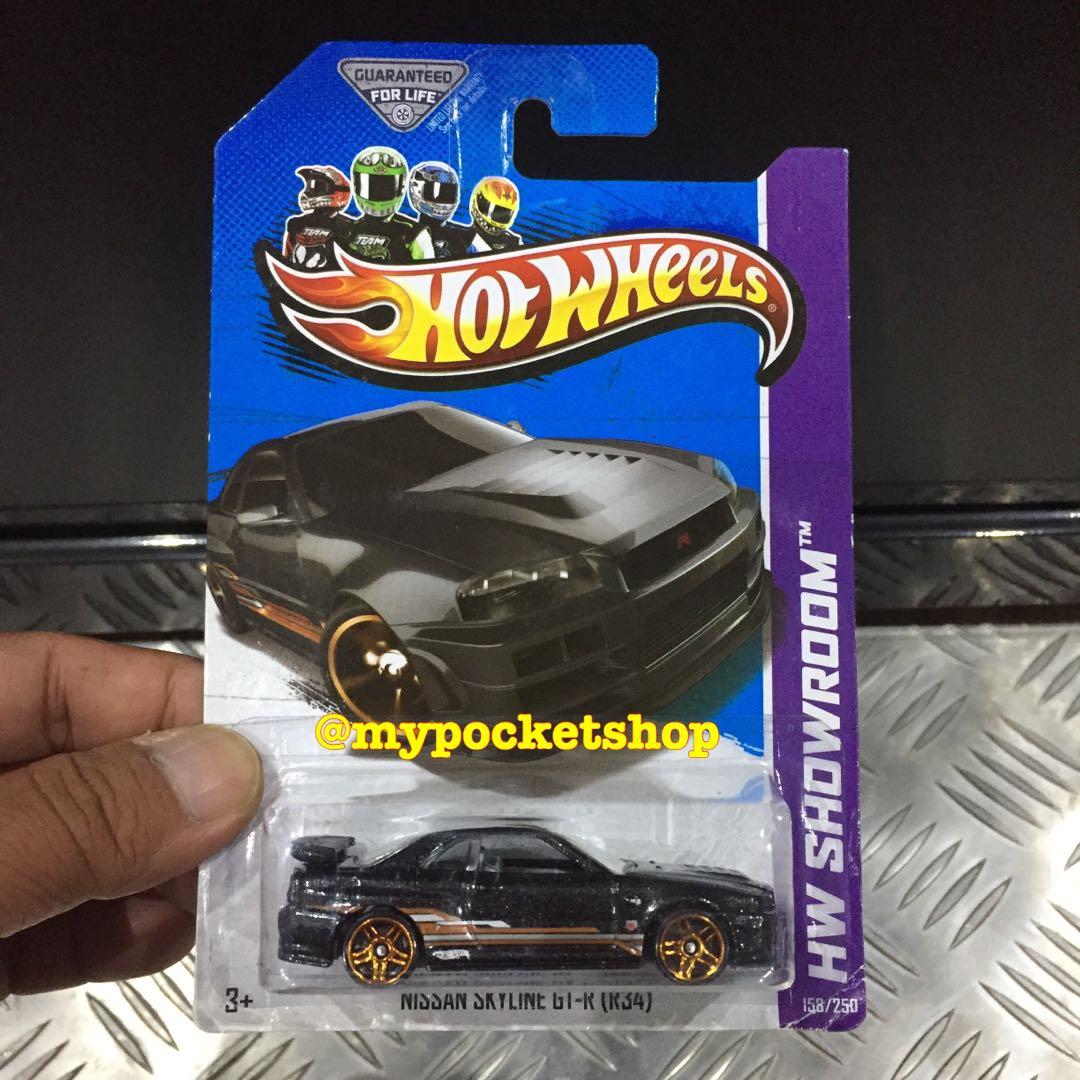 RESERVED Hot Wheels NISSAN SKYLINE GT R R Black W Orange Chrome PR Wheels