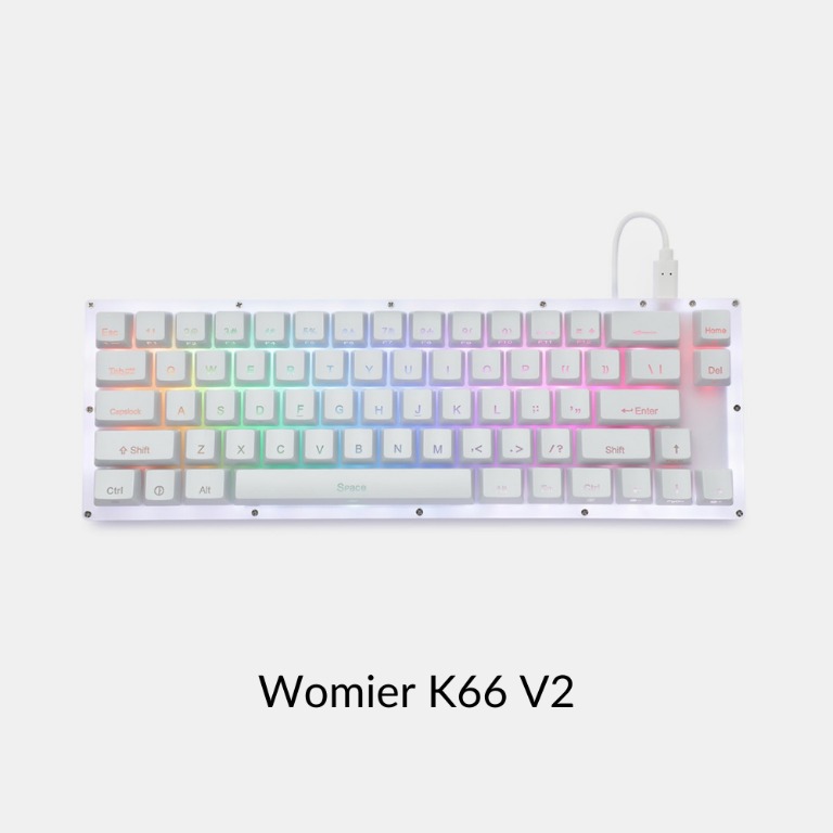Womier Gamakay K66 V2 Hot Swap Acrylic RGB Mechanical Keyboard Computers Tech Parts
