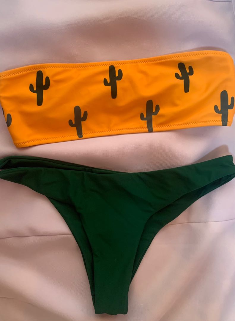 Cactus Bikini Set Women S Fashion Swimwear Bikinis Swimsuits On Carousell