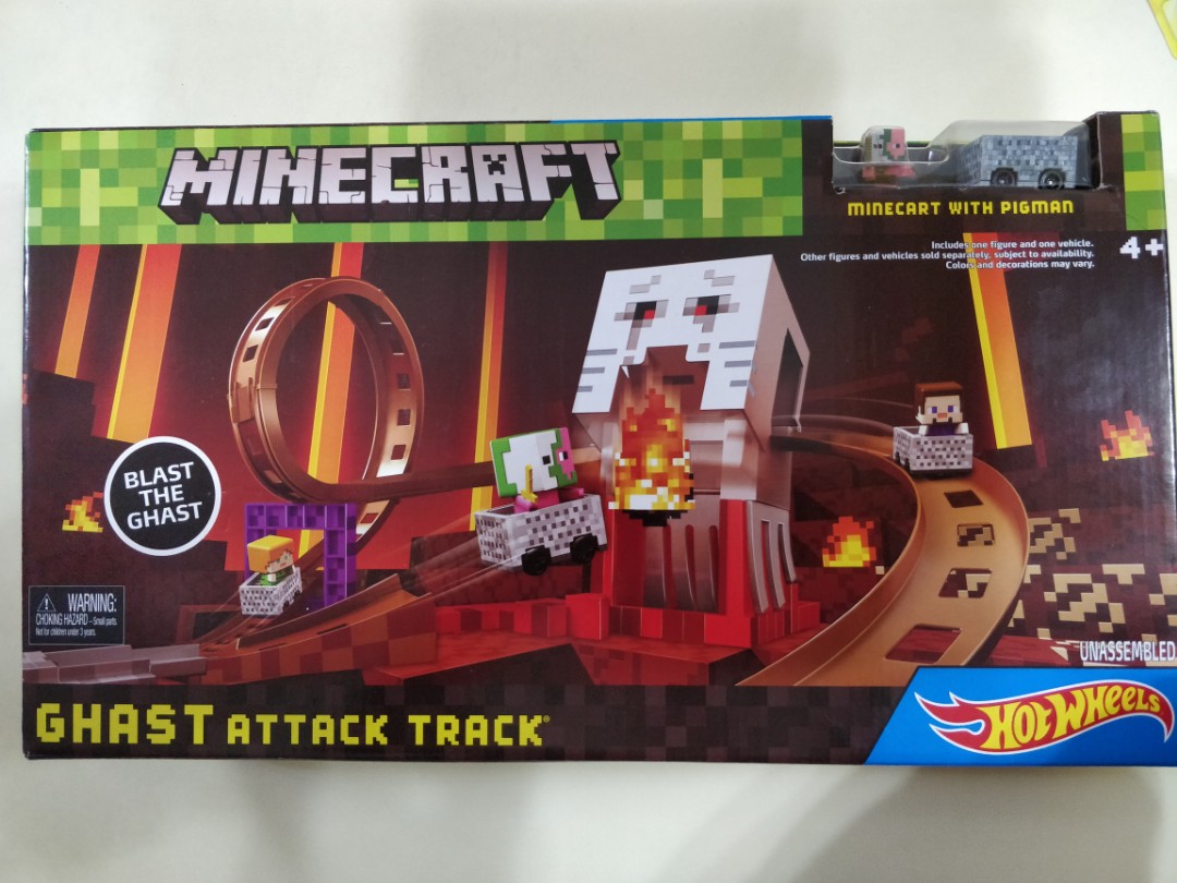 Hot Wheels Minecraft Ghast Track Set 興趣及遊戲 玩具 遊戲類 Carousell