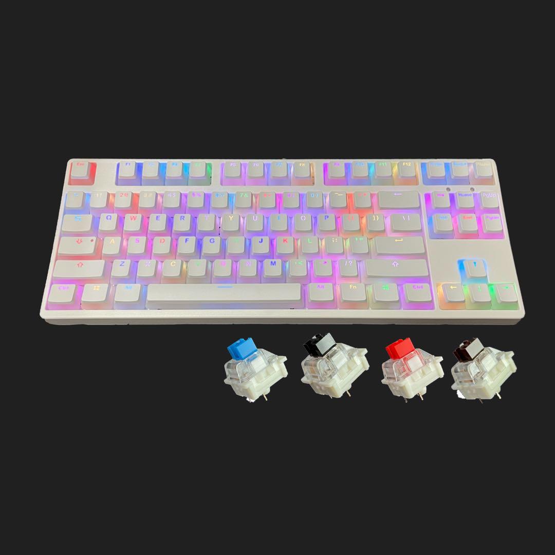 JX87 Hot Swappable RGB Gaming Mechanical Keyboard Computers Tech Parts Accessories