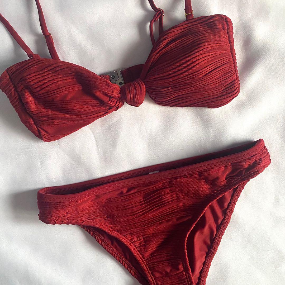 Eighth Mermaid Jamie Bikini Set In Small Wine Women S Fashion