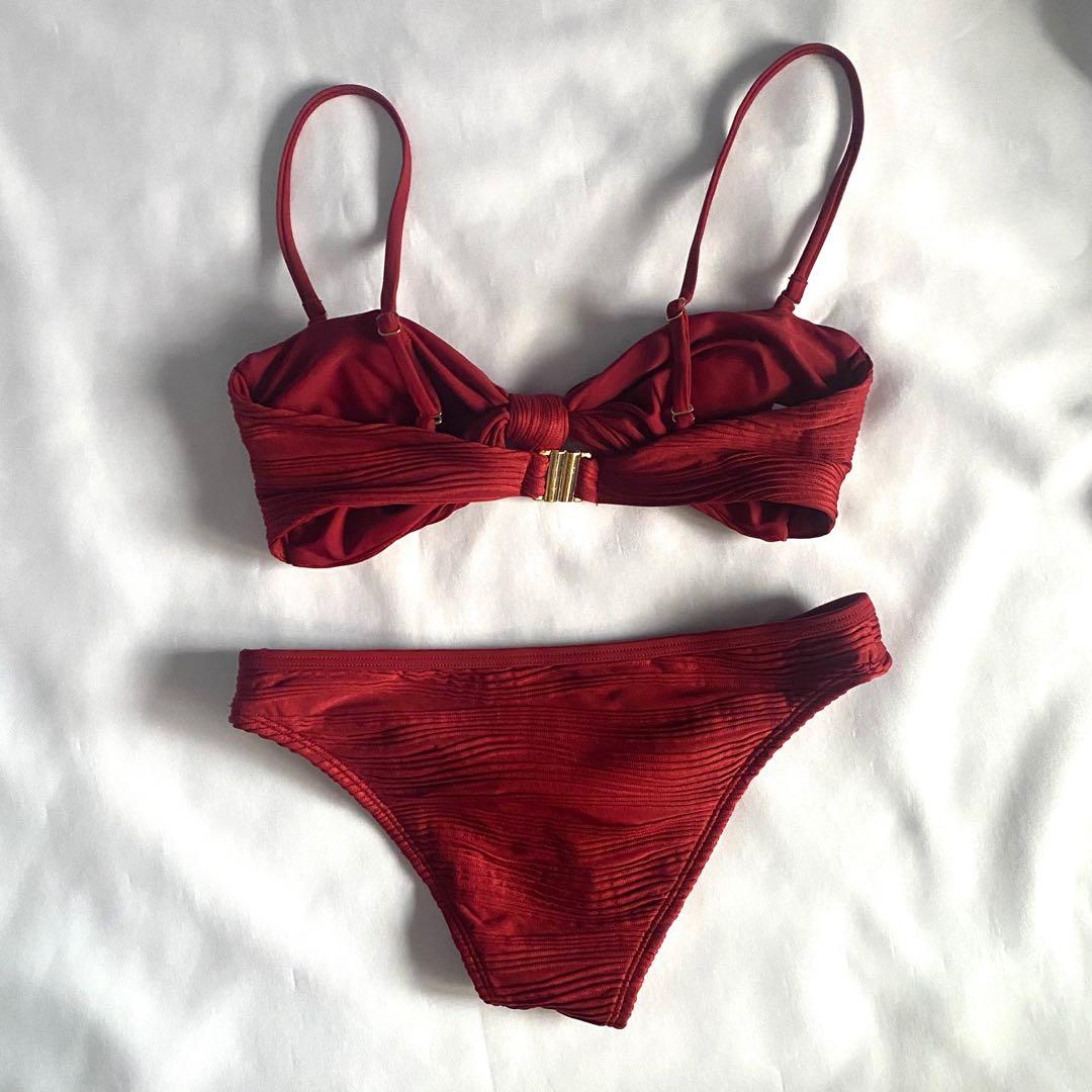 Eighth Mermaid Jamie Bikini Set In Small Wine Women S Fashion