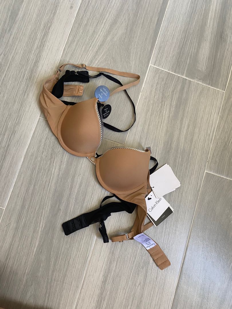 New Made In Thailand Calvin Klein T Shirt Bra B Nude And Black