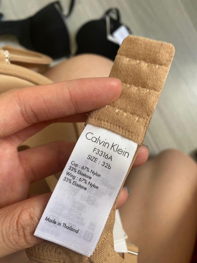 New made in Thailand Calvin Klein t shirt bra 32b nude and black 女裝