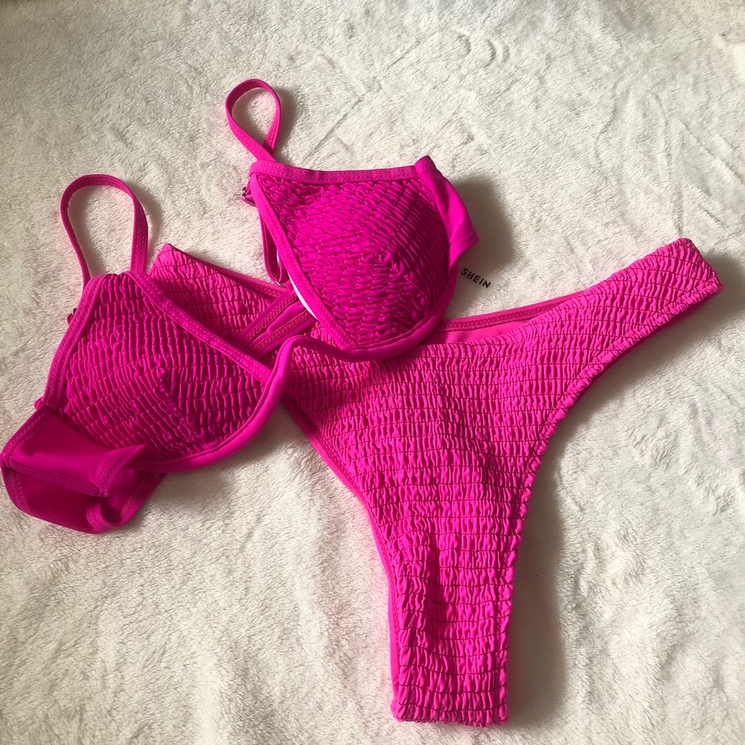 Smocked Underwire Bikini Women S Fashion Swimwear Bikinis