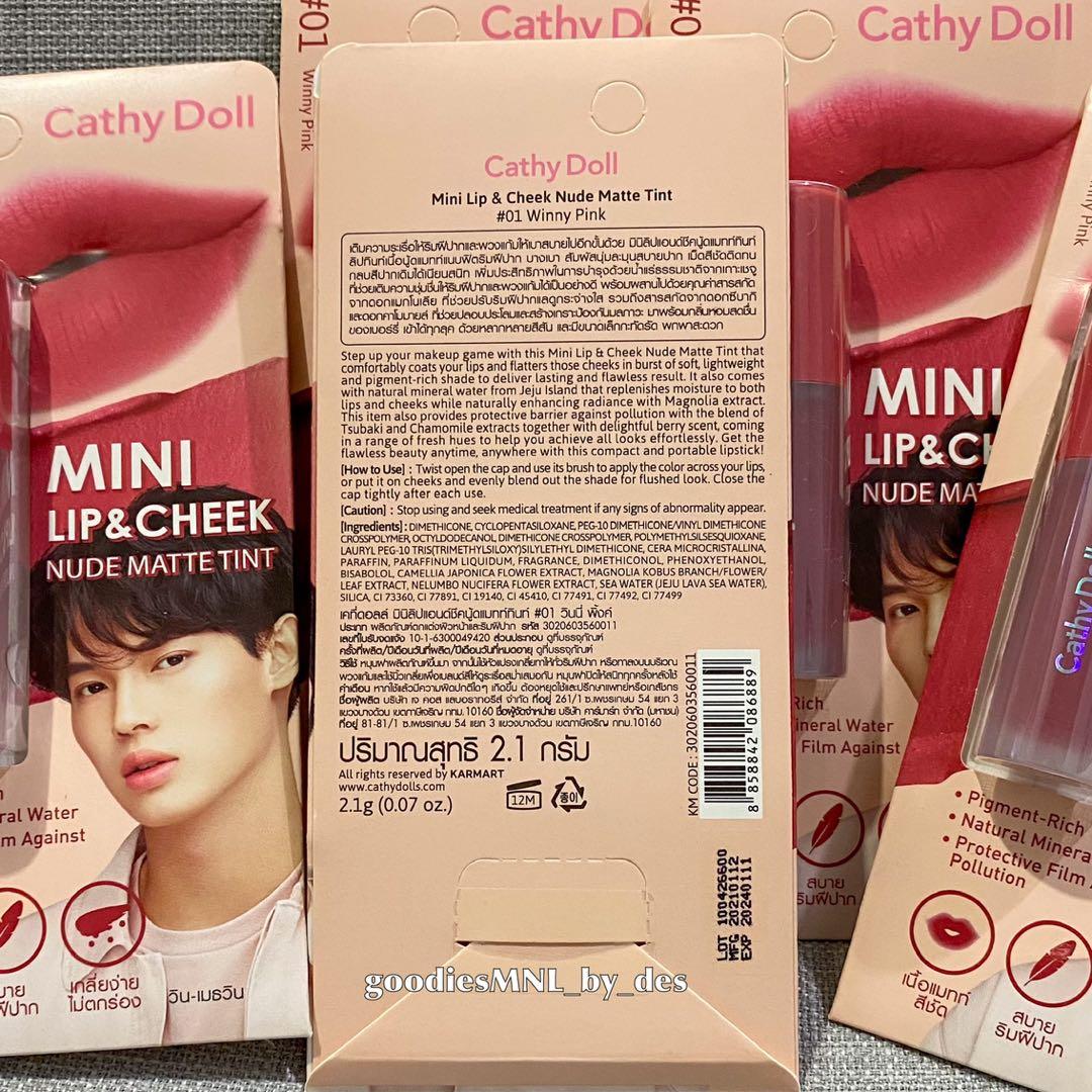 Cathy Doll Mini Lip Cheek Nude Matte Tint G Beauty Personal