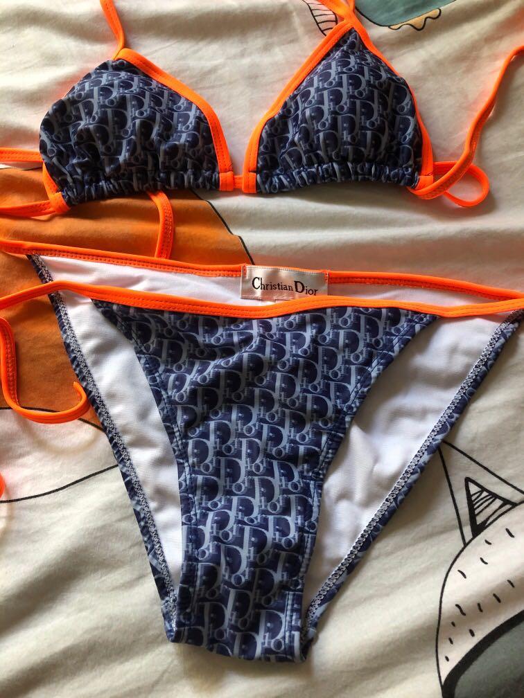 Dior Monogram Bikini Set Women S Fashion Swimwear Bikinis Swimsuits On Carousell