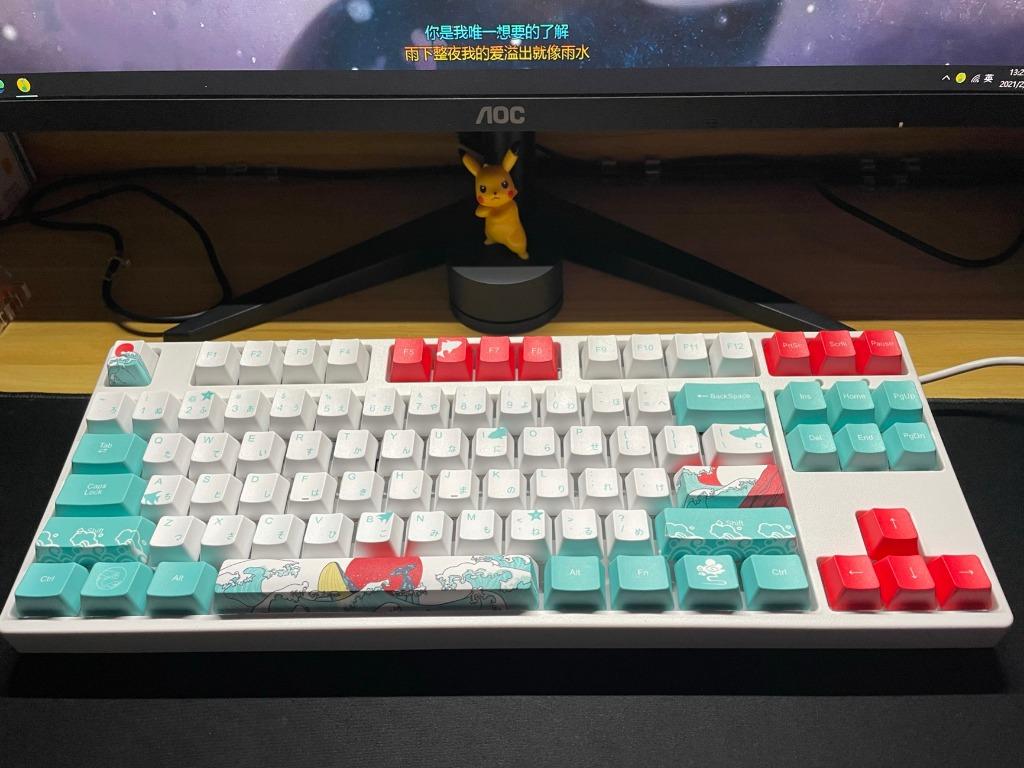 Hot Swappable Key Custom Mechanical Tkl Keyboard Set Black White Computers Tech