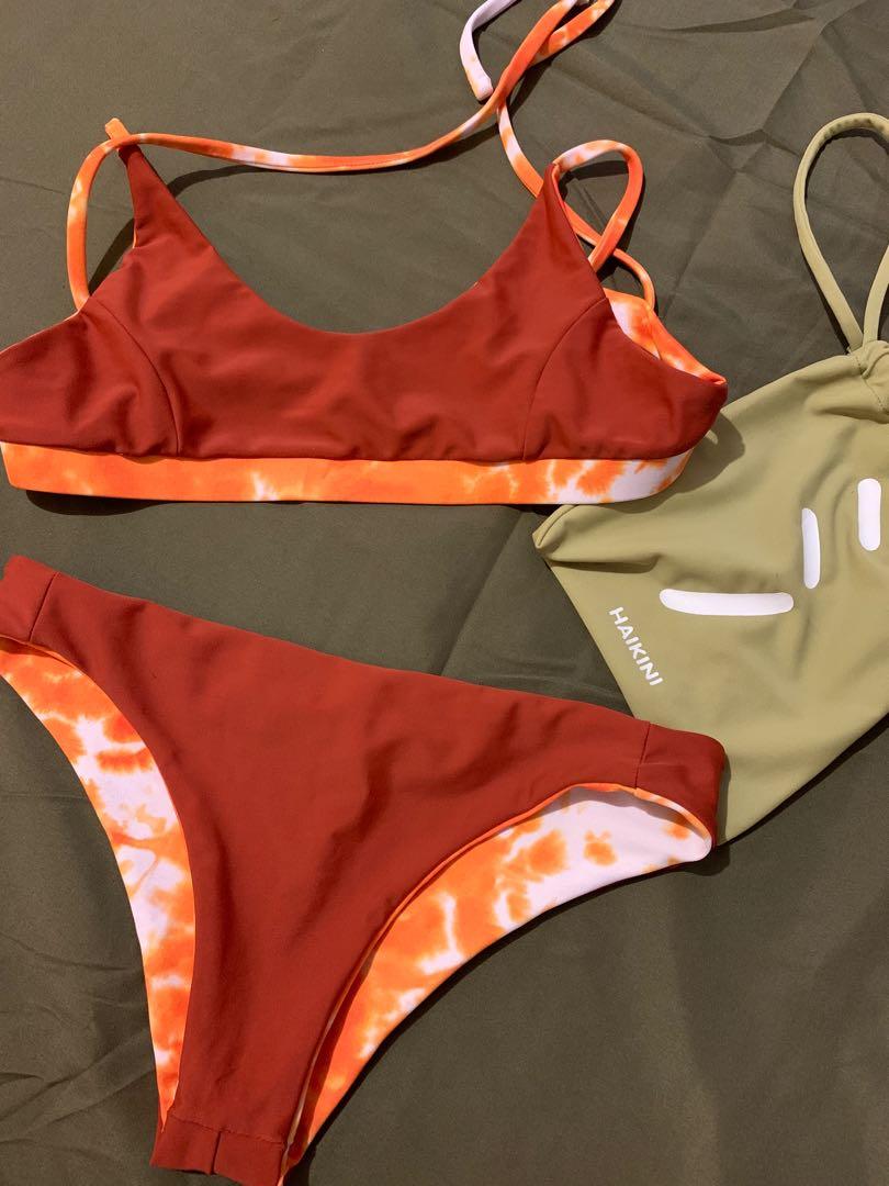 Haikini Rock Island Reversible Bikini Set Women S Fashion Swimwear