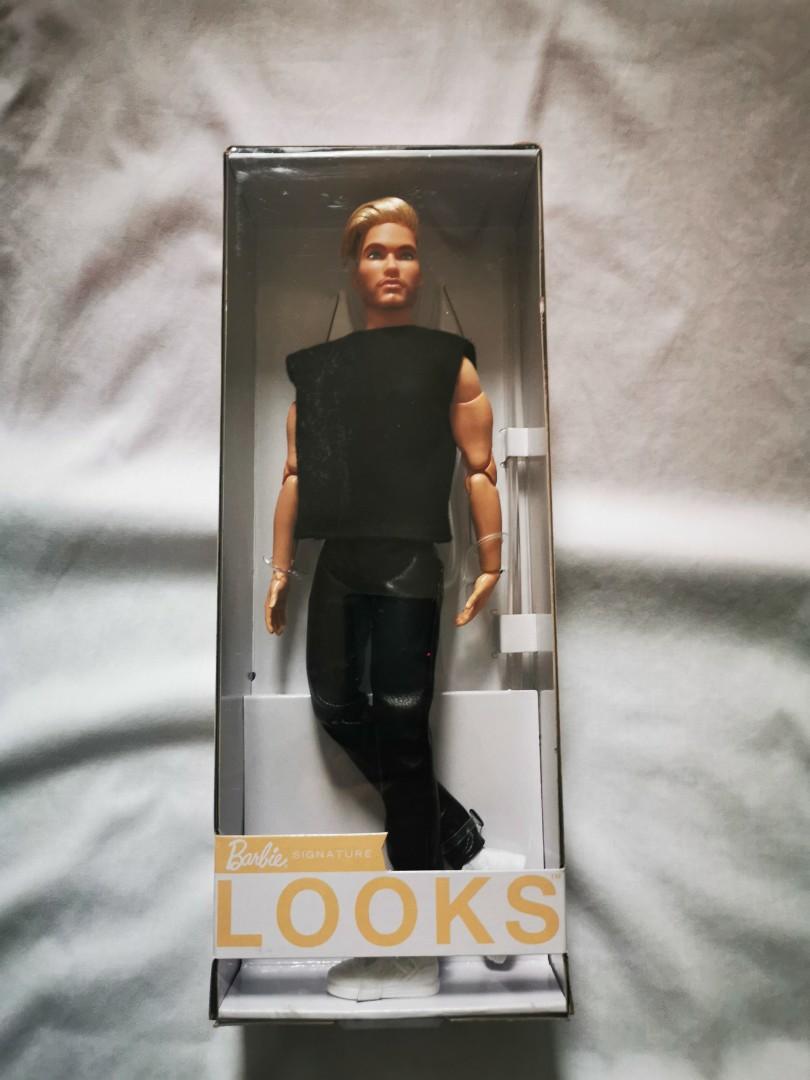 Barbie Signature Posable Barbie Looks Ken Doll Blonde With Facial Hair