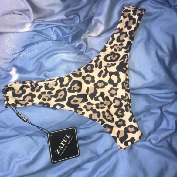 Leopard Print Thong Bikini Swimwear Women S Fashion Swimwear Bikinis Swimsuits On Carousell