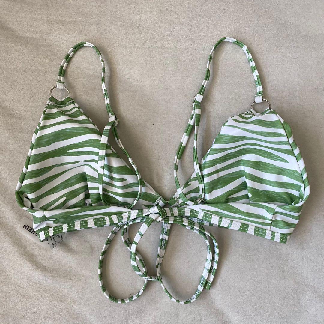 Bn Shein Zebra Stripe Bikini Women S Fashion Swimwear Bikinis