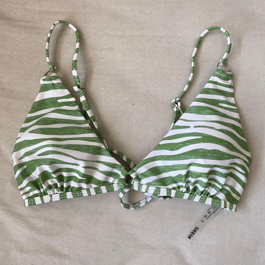Bn Shein Zebra Stripe Bikini Women S Fashion Swimwear Bikinis