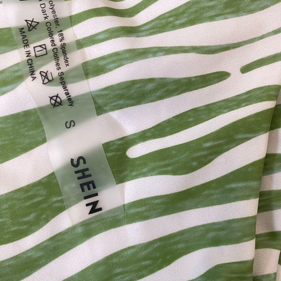 Bn Shein Zebra Stripe Bikini Women S Fashion Swimwear Bikinis