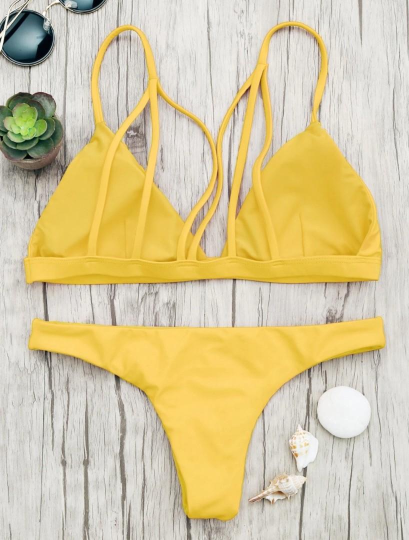 Mustard Bikini Two Piece Zaful Women S Fashion Swimwear Bikinis
