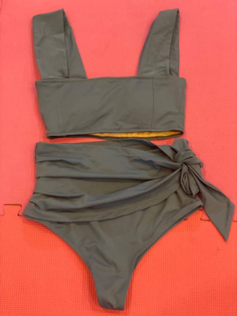 Eighth Mermaid High Waist Bikini Set In Stonewash Women S Fashion