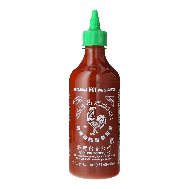 Huy Fong Sriracha Hot Chili Sauce Aka Rooster Sauce No Calorie No Carb G Food