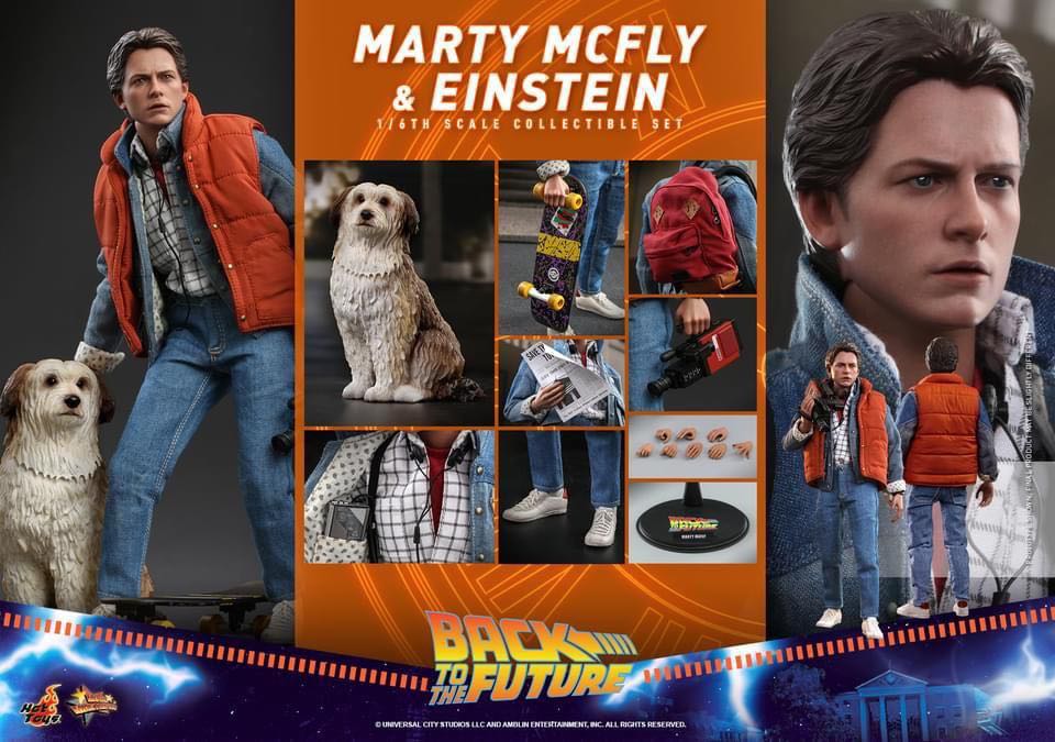 Hottoys Hot toys 全新 未開 現貨 回到未來 back to the future 主角 MMS MMS Marty McFly and Einstein Set