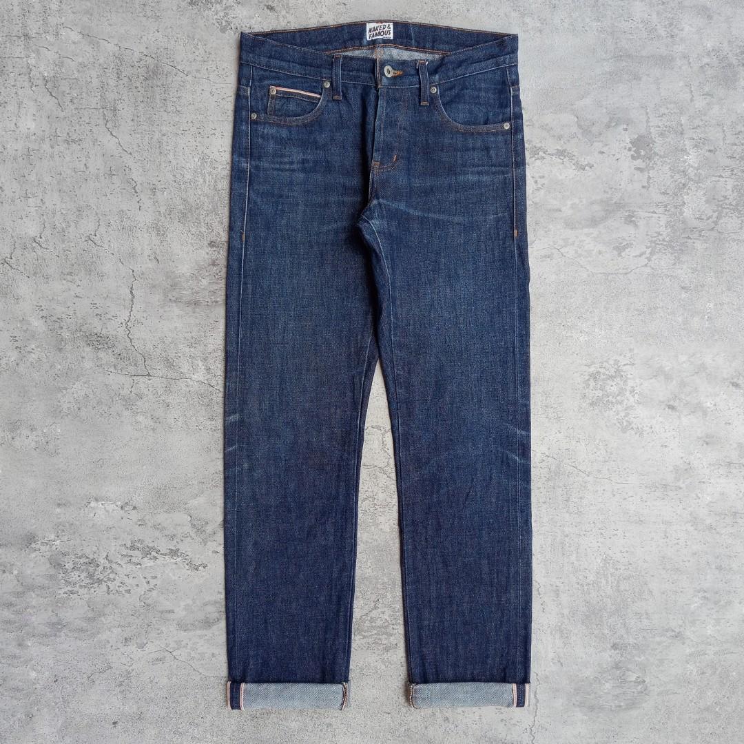 Naked Famous Super Skinny Guy Dirty Fade Selvedge Fesyen Pria