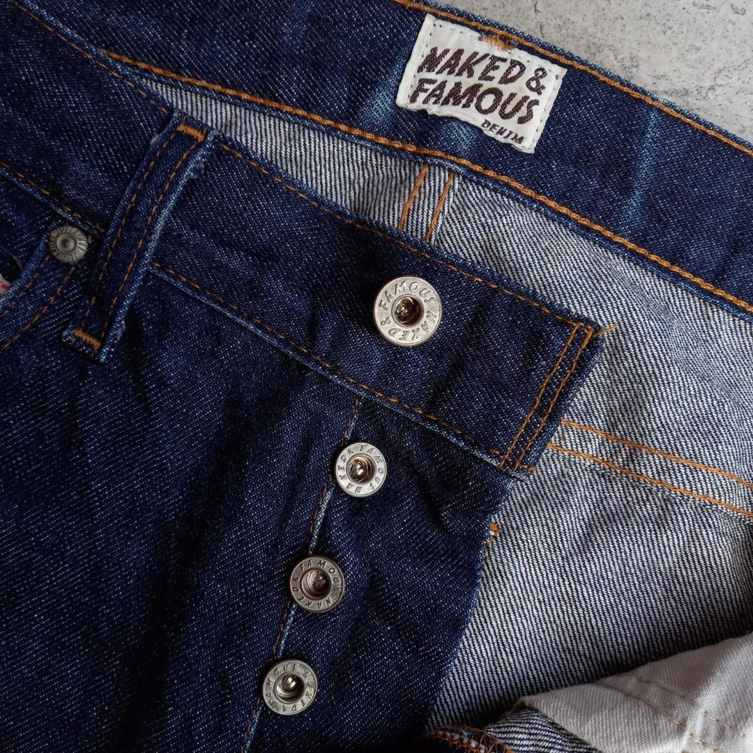 Naked Famous Super Skinny Guy Dirty Fade Selvedge Fesyen Pria