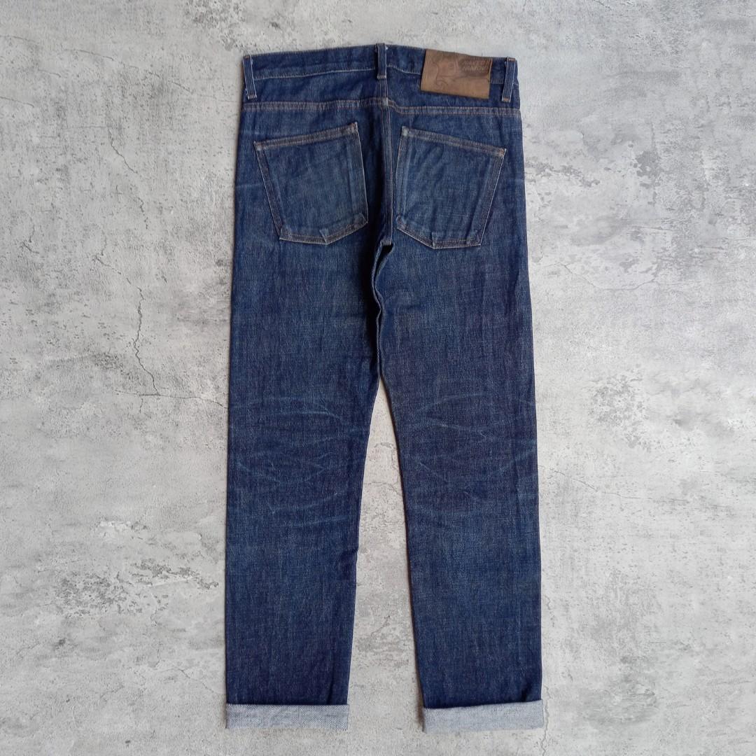 Naked Famous Super Skinny Guy Dirty Fade Selvedge Fesyen Pria