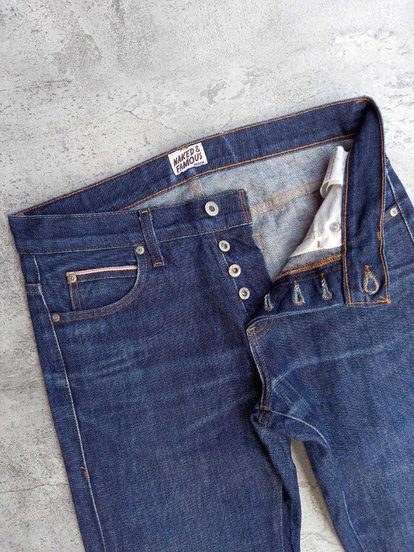 Naked Famous Super Skinny Guy Dirty Fade Selvedge Fesyen Pria
