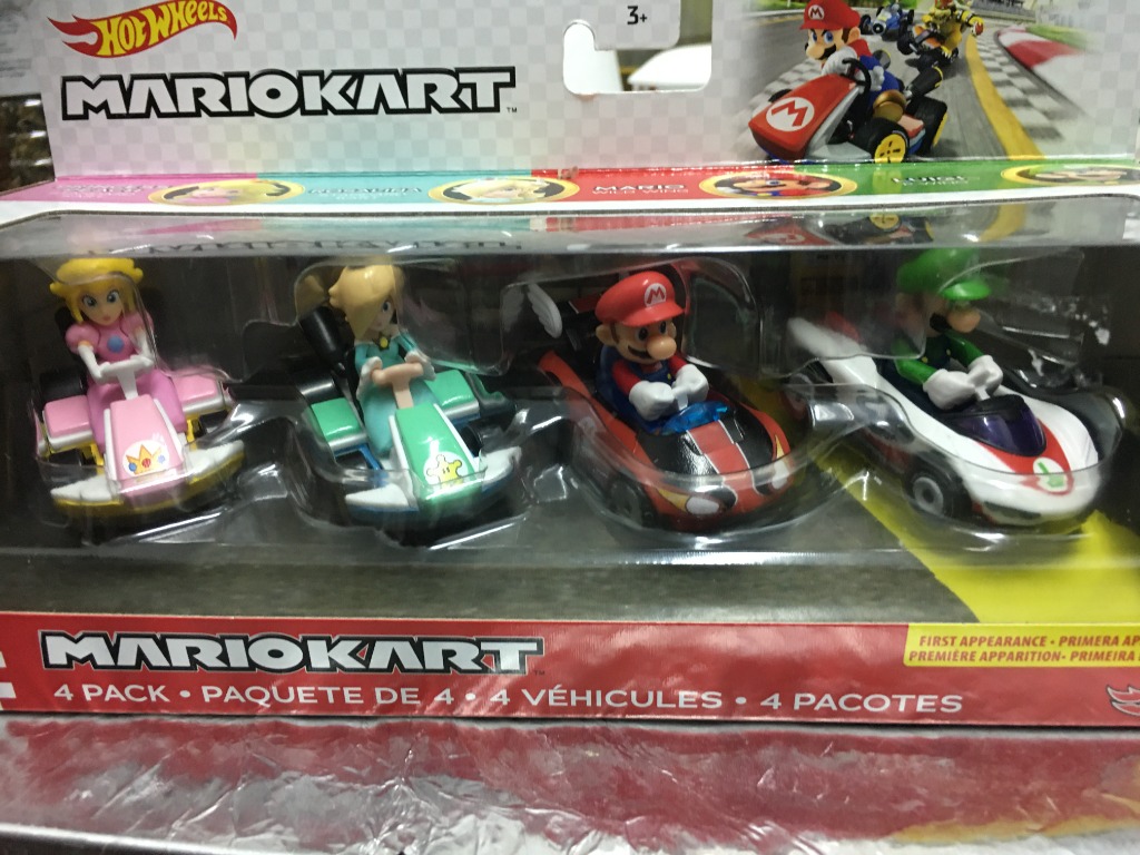 Hotwheels Hot wheels Mario Kart Princess Peach Rosalina Mario Luigi 風火輪瑪利奧合金車套裝 興趣及遊戲