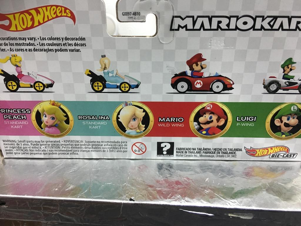 Hotwheels Hot wheels Mario Kart Princess Peach Rosalina Mario Luigi 風火輪瑪利奧合金車套裝 興趣及遊戲