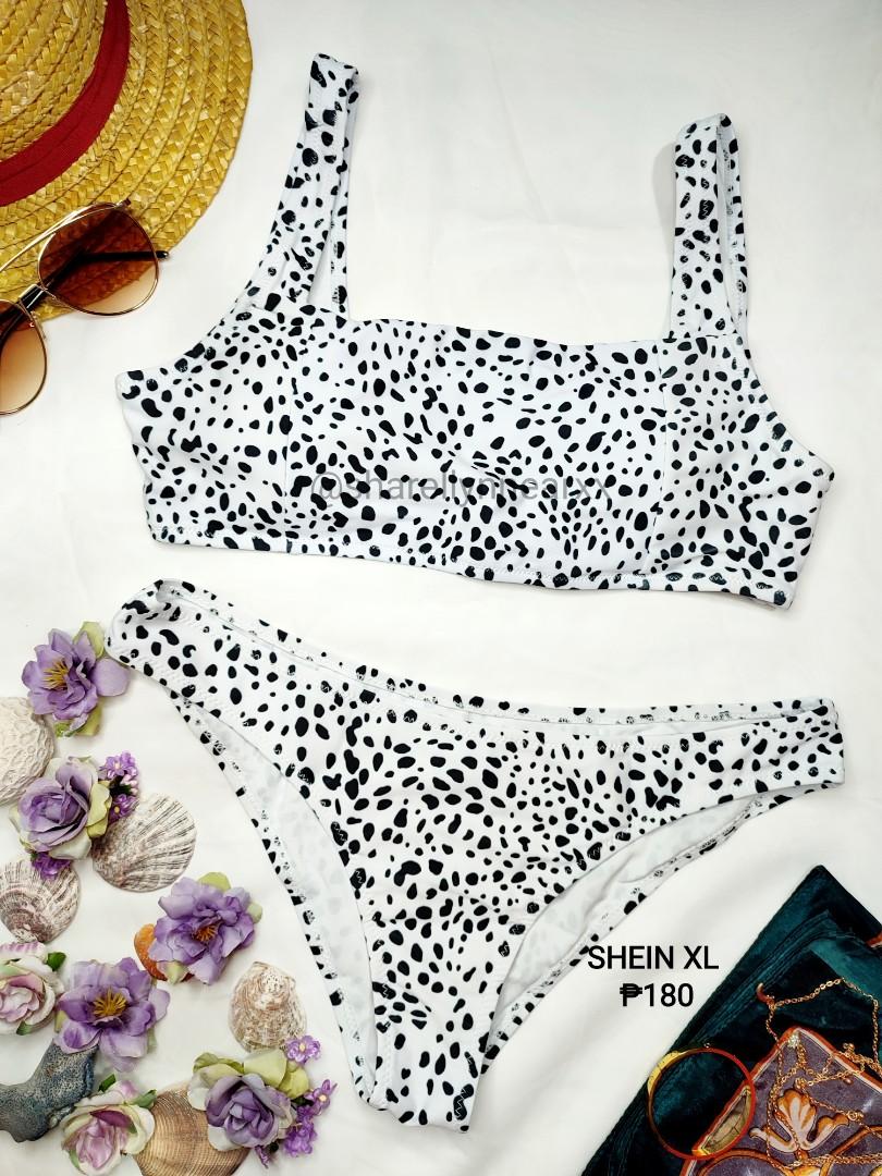 Shein Cow Print Bikini Swimsuit Women S Fashion Swimwear Bikinis
