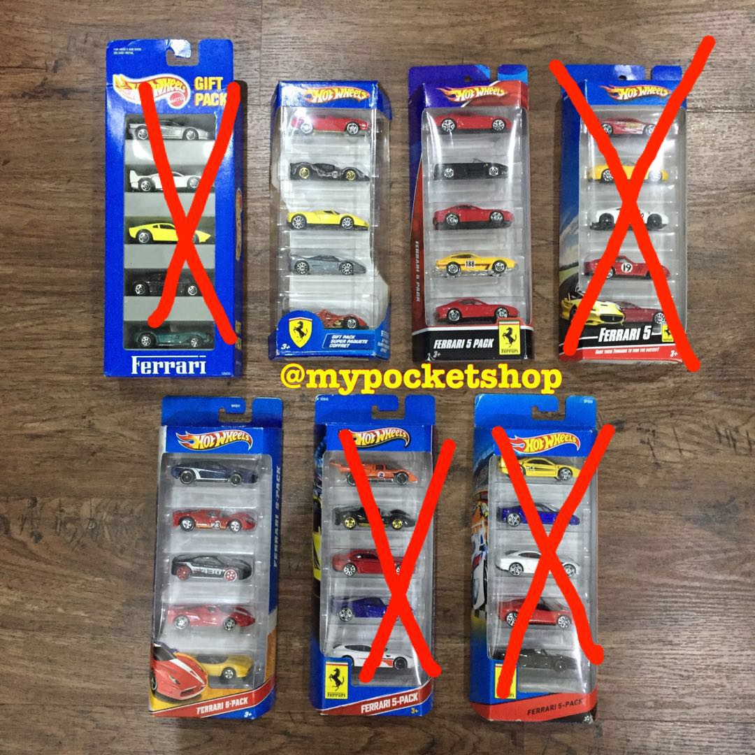 Hot Wheels FERRARI PACKS ASSORTMENT Hotwheels Gift Pack Various Years From