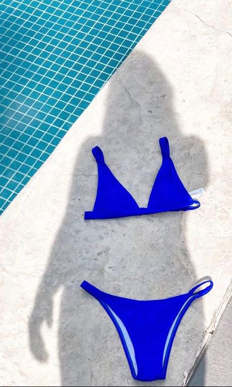 Esseantial Royal Blue Bikini Set Women S Fashion Swimwear Bikinis
