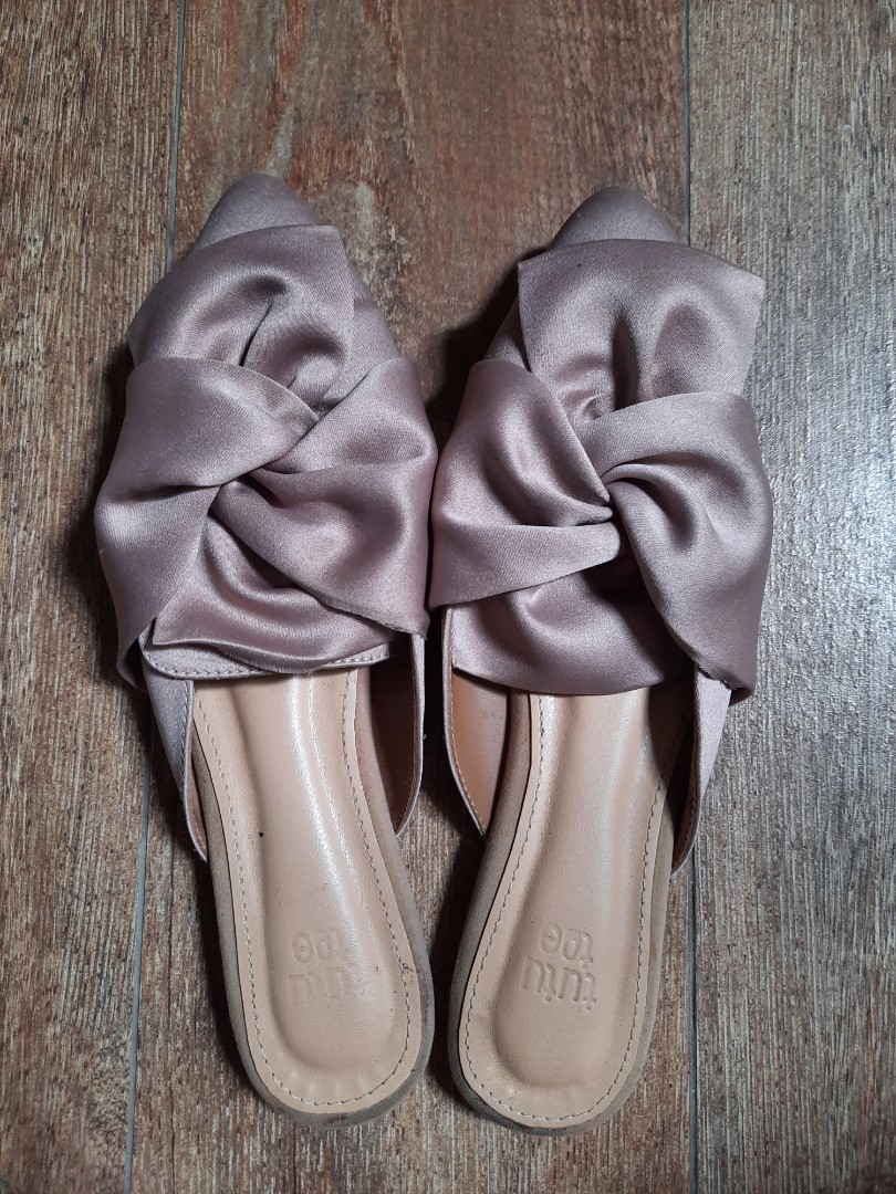 Flat Shoes Pita Wrna Nude Fesyen Wanita Sepatu Di Carousell